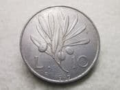 Italy, 10 Lire 1949 R, VF, CS10028
