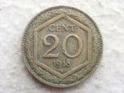 Italy, 20 Centesimi 1918 R, AF, CS14555