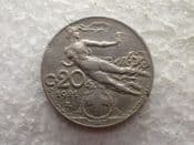 Italy, 20 Centesimi 1921 R, AVF Rim Knocks, CS14376
