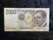 Italy, 2000 Lire 1990, F, BKN2255
