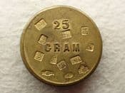 Italy, 5 Lire Coin Weight (1880-90s), Various Punches, GVF, CS13575