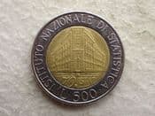 Italy, 500 Lire 1996 (National Institute of Statistics), VF, CS14501