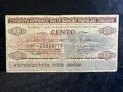 Italy, Emergency Issue, 100 Lire 1977, VG, BKN2509