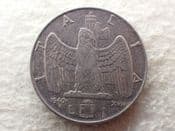 Italy, One Lira 1940 R, VF, CS13815