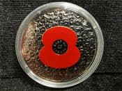 Jersey, 2014 £5 Coin (Remembrance, Poppy), UNC, OS949