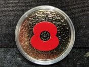 Jersey, 2014 £5 (Remembrance Poppy), No COA, OS1232