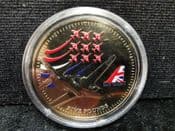 Jersey, 2015 £5 Coin (Red Arrows, Coloured), No COA, OS1338
