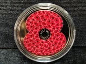 Jersey, 2018 £5 Coin (Remembrance Poppy, Coloured,), No COA, OS1352