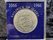 Jersey, 5 Shillings 1966 (Battle of Hastings), AUNC in Tatty Case, OS1806