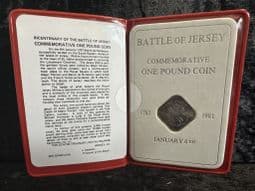 Jersey, One Pound 1981 (Battle of Jersey) in Wallet, OS694