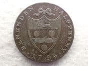 Kent, Benenden, Thomas Reeves Halfpenny Token 1794, GF, CS12814
