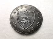 Lancaster, John of Gaunt Halfpenny Token 1794, GF, CS4595