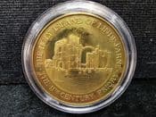 Lindisfarne, Gold Plated Souvenir Medal, No COA, OS1354