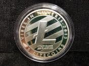 Litecoin, Silver Plated 25 Litecoins, No COA, OS1585