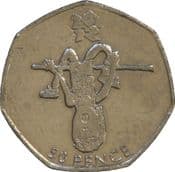 London Olympics, 50p 2011, Athletics, Circulated, Choose Quantity