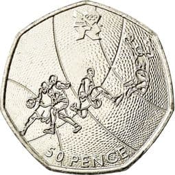 London Olympics, 50p 2011, Basketball, Circulated, Choose Quantity