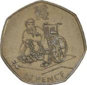 London Olympics, 50p 2011, Boccia, Circulated, Choose Quantity