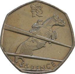 London Olympics, 50p 2011, Equestrian, Circulated, Choose Quantity