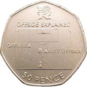 London Olympics, 50p 2011, Football (Offside Rule), Circulated, Choose Quantity
