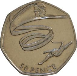 London Olympics, 50p 2011, Gymnastics, Circulated, Choose Quantity