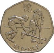 London Olympics, 50p 2011, Hockey, Circulated, Choose Quantity