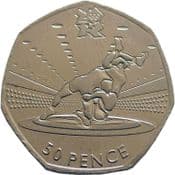 London Olympics, 50p 2011, Wrestling, Circulated, Choose Quantity
