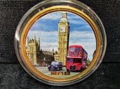 London Scenes, 2011 Gold Plated Medal (Big Ben), No COA, OS1190