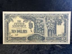 Malaya, Japanese Occupation, 10 Dollars (1942-44), EF, BKN2371