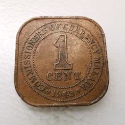 Malaya, One Cent 1943, VF, CS812