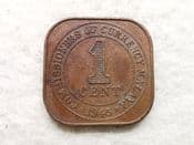 Malaya, One Cent 1945, Patchy VF, CS12106