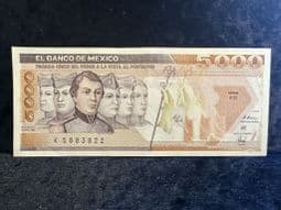 Mexico, 5000 Pesos 1989, AEF, BKN2515