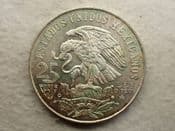 Mexico, Silver (.720), 25 Pesos 1968 Mo (Olympic Games), Patchy AUNC, CS13842