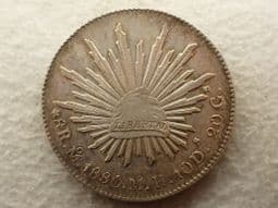 Mexico, Silver (.903), 8 Reales 1880 Mo MH, Toned EF, CS14061