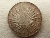 Mexico, Silver (.903), 8 Reales 1880 Mo MH, Toned EF, CS14061