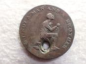 Middlesex, Anti-Slavery Movement Halfpenny Token (1787-97), Holed F, Rare, CS13517