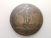 Middlesex, Richardson's Lottery/Fortune Halfpenny Token 1795, GVF Gouge, CS5047