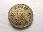 Morocco, 10 Francs AH1371 (1952), F, CS10203
