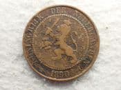 Netherlands, 2-1/2 Cents 1890, Fair, CS13191