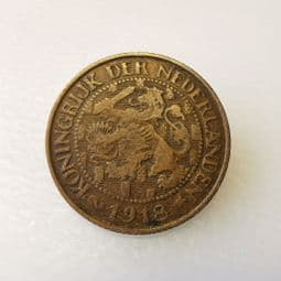Netherlands, One Cent 1918, VF, CS361
