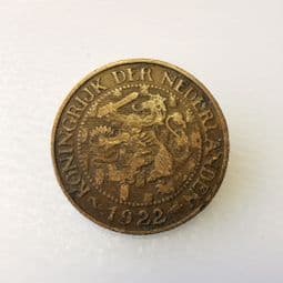 Netherlands, One Cent 1922, VF, CS354