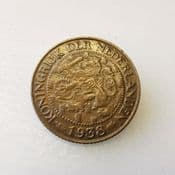 Netherlands, One Cent 1938, VF, CS375