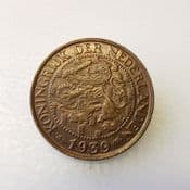 Netherlands, One Cent 1939, VF, CS428