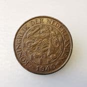 Netherlands, One Cent 1940, VF, CS346