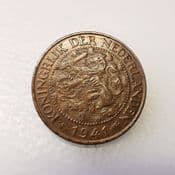 Netherlands, One Cent 1941, VF, CS411