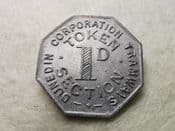New Zealand, Dunedin Tramways 1d Token (1906), VF, CS9039
