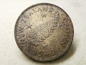 New Zealand, Silver (.500), 1949 Crown (Royal Visit), Patchy Toned EF, CS8847