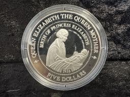 New Zealand, Silver (.925), 5 Dollars 1994 (Princess Elizabeth), No COA, OS709