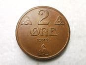 Norway, Two Ore 1935, VF, CS6750