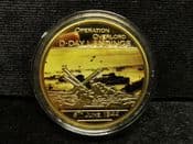 Operation Overlord, 2014 Gold Plated Medal, No COA, OS1655