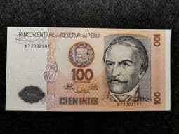 Peru, 100 Intis 1987, EF, BKN1198